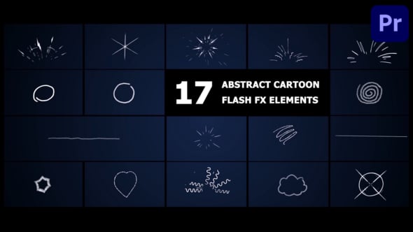 Abstract Cartoon Flash FX Elements | Premiere Pro MOGRT, Elements ft ...