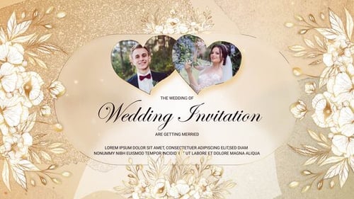 Golden Wedding Invitation