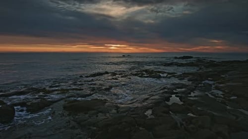 Waves hitting coast