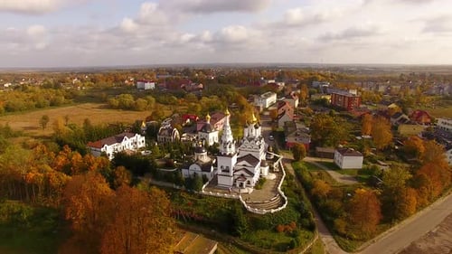 Aerial view of the Temple in Bagrationovsk