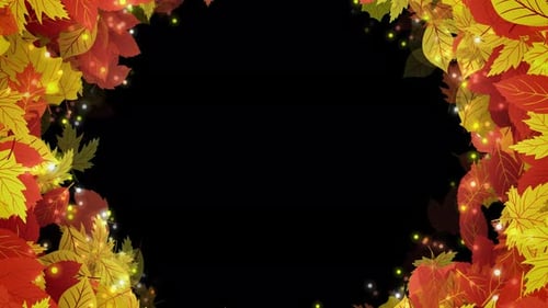 Autumn Leaves Falling Border Frame