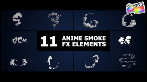 Hand-Drawn Anime Smoke and Cartoon VFX Elements Pack