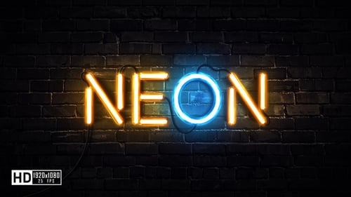 Customizable Glowing Neon Text or Logo Reveal
