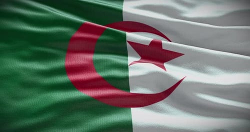 Algeria waving flag 4K looped