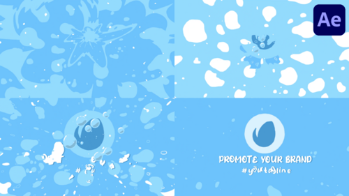 Fluid Motion Logo Reveal with Dynamic Wave Splash Animation