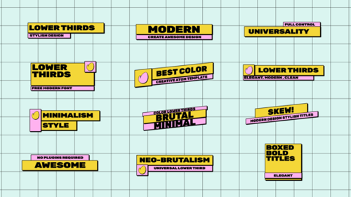 Titres Neo Brutalism