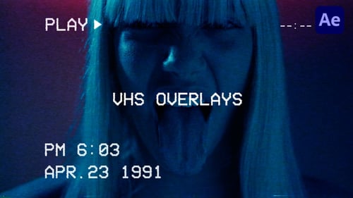 VHS Overlays with Glitch