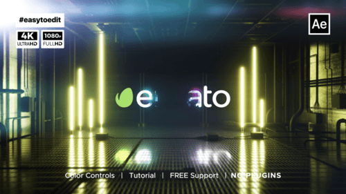 Digital Glitch Logo Reveal