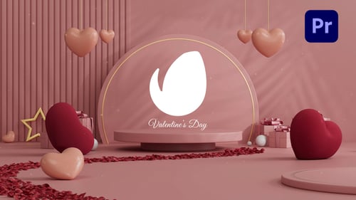 Romantic Valentine's Day Opener with Elegant Hearts and Petals