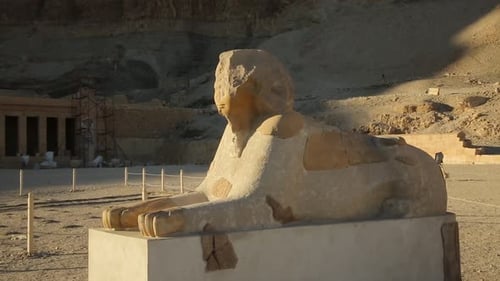 Ancient Egyptian Sphinx at the Temple of Karnak Tourism Destination