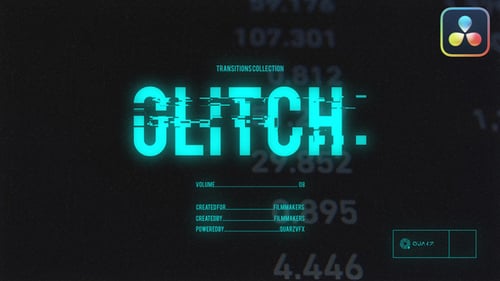 Glitch Transitions for DaVinci Resolve Vol. 08