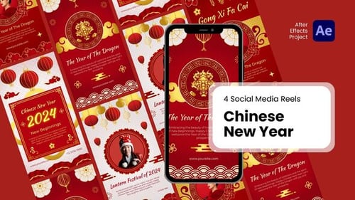 Dynamic Chinese New Year Celebration Social Media Stories