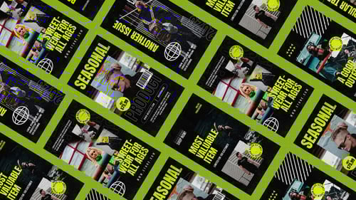 Dynamic Hypebeast Instagram Stories with Grunge and Glitch Effects