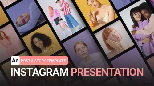 Modern Instagram Post and Story Grid Presentation
