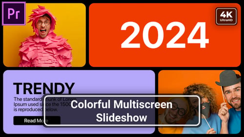 Multiscreen Slideshow Beautiful MOGRT for Premier Pro