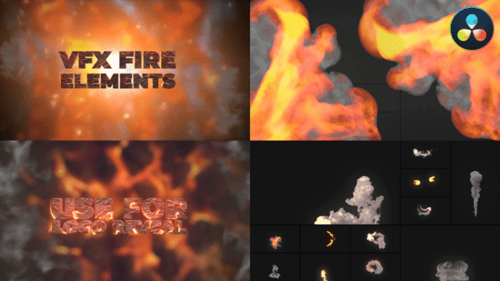 VFX Fire Elements for DaVinci Resolve