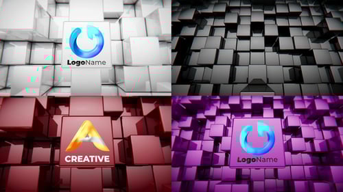 World of cubes Logo Reveal Bundle