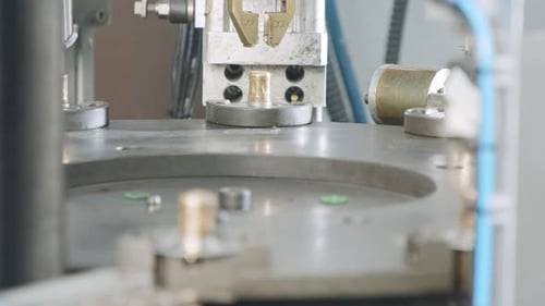 Automated assembly line for metal parts in the automotive industry