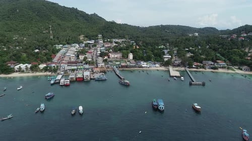 Aerial View A Boats