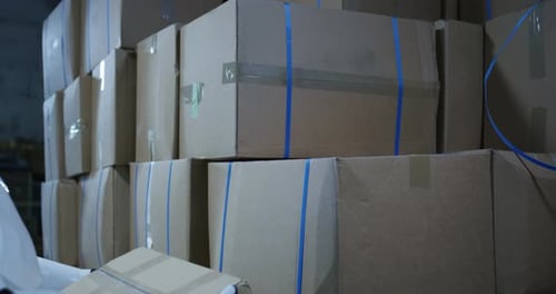 Robot Stacking Boxes in a Warehouse