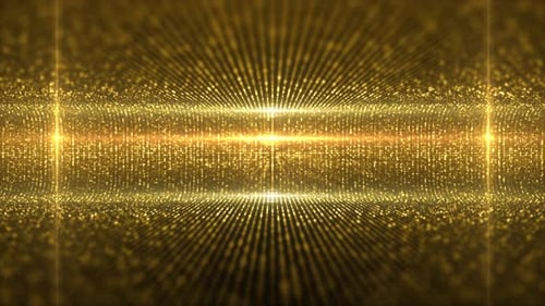 Golden Glitter Particles Loop Background