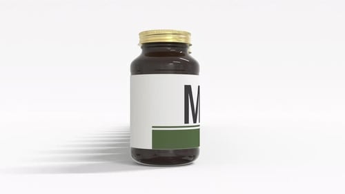 3D Medicine Bottles Product Display with Revealing Text