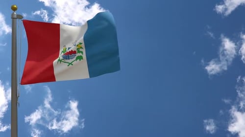 Alagoas Flag (Brazil) On Flagpole
