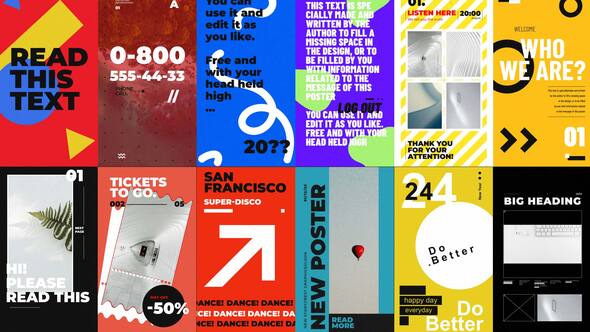 Dynamic Minimal Social Media Posters, Elements ft. minimalist & bold ...