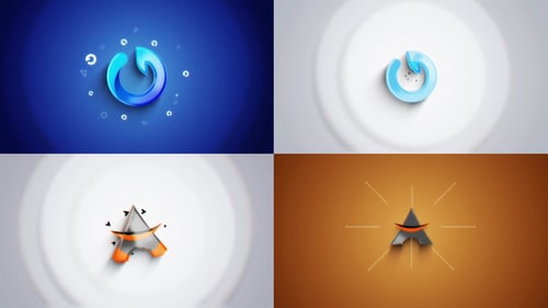 Simple 3D logo reveal