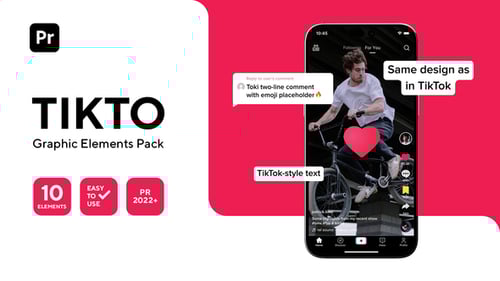 Tikto - TikTok Graphics Pack For Premiere Pro