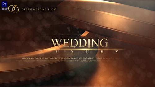 Luxury Wedding Opener with Golden Rings and Elegant Animated Titles