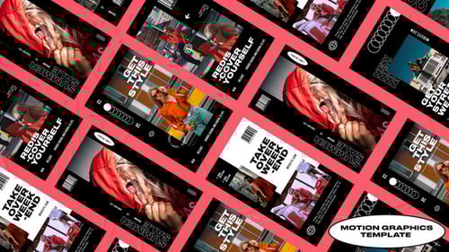 Streetwear Instagram Stories Kit with Bold Kinetic Typography