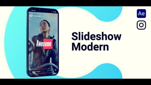 Modern Vertical Slideshow with Kinetic Text Animation