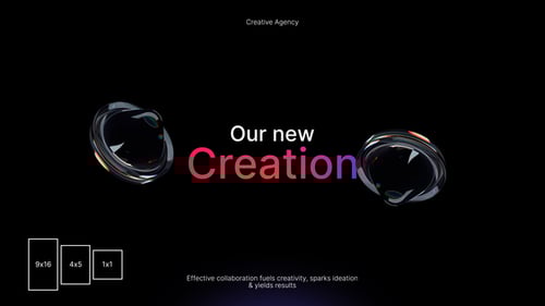 Dynamic Text Dispersion with Abstract 3D Glass Elements