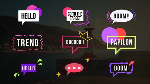 Dynamic Speech Bubble Titles with Modern Text Animations