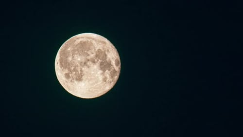 Full Moon Shines Brightly in the Night Sky