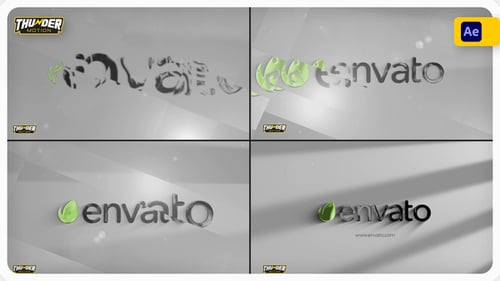 Crystal Glass Logo Reveal with Dynamic Light and Shadows