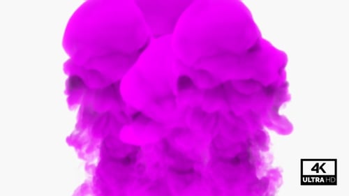 Purple Smoke Cloud Rising Alpha Channel Element