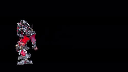 Animated Futuristic 3D Robot Performing Various Actions