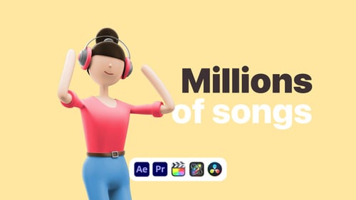 Explainer Girl Music Store - Online Music Shop Animation Template