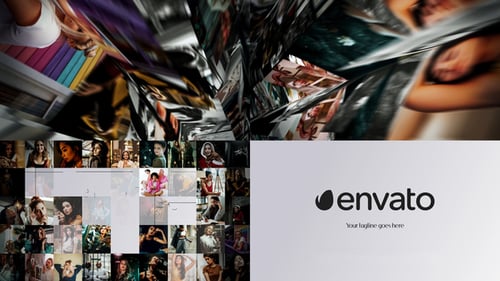 Dynamic Photo Mosaic Logo Reveal