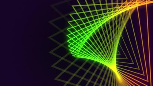 Retro Background Abstract Glowing Futuristic Corridor Poligon Grid Wireframe Tunnel