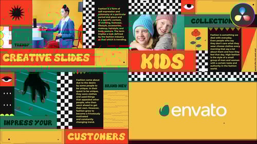 Abstract Fashion Slideshow for DaVinci Resolve