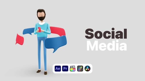 3D Explainer Character for Social Media and Technology Animations