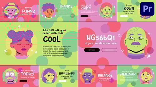 Characters Slides | Premiere Pro MOGRT