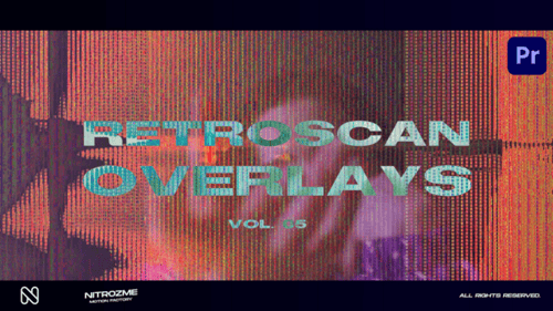 Vintage Digital Glitch and Scanline Video Effects Pack