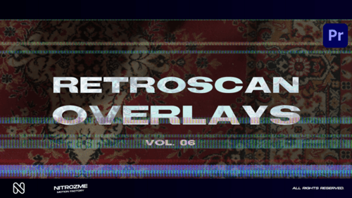 Retro Digital Scanline Glitch Overlays
