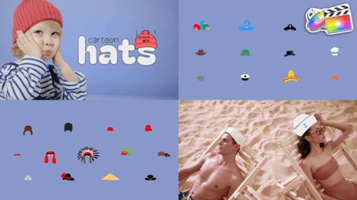 Animated Cartoon Headwear Elements Pack