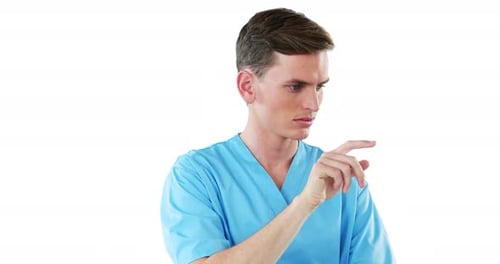 Surgeon using digital screen
