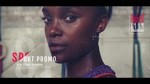 Dynamic Fitness Promo with Glitch Text Effects